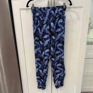 Mikoh Kids Blue and Black Leaf Print Joggers